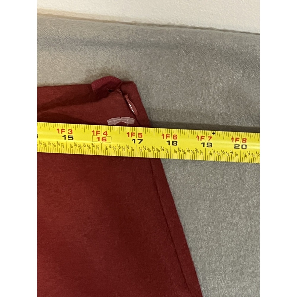Women's Burgundy Wide Leg Crop Pants Side Zip Stretch L/G (Large) - Picture 5 of 8
